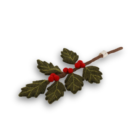 Rametto Feltro Agrifoglio Mini Green Red