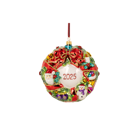 Ornamento Vetro Da Collezione  Jolly Wreath-Not Dated