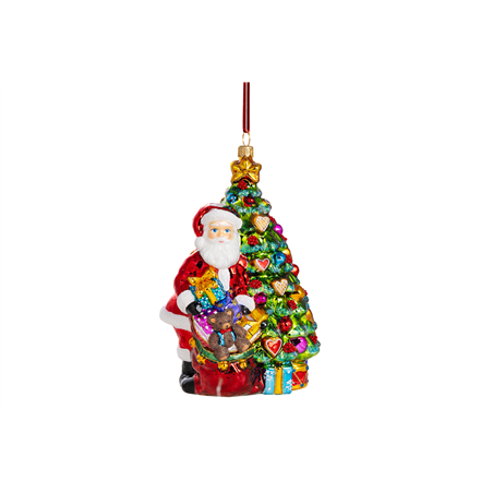 Ornamento Vetro Da Collezione  Hf Foundation Santa Leaving Gifts Under The T