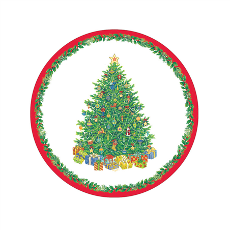 Piatto Tondo D21cm 8pz Natale  Christmas Tree