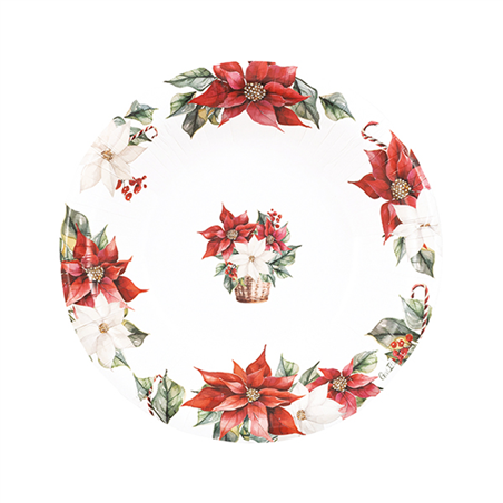Scodella Carta New Shape 24cm 8pz Natale Stella Di Natale