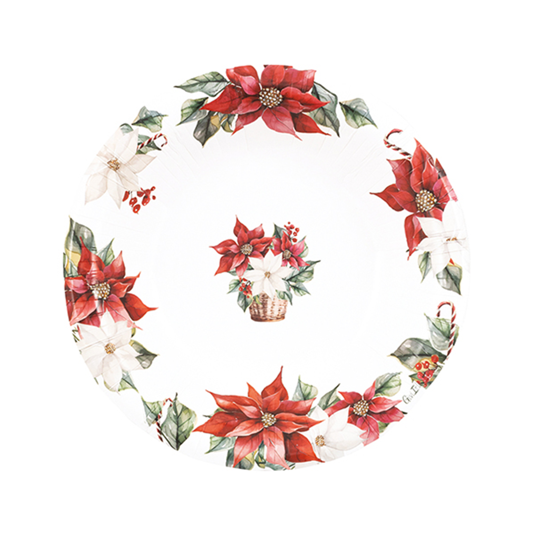 Scodella Carta New Shape 24cm 8pz Natale Stella Di Natale