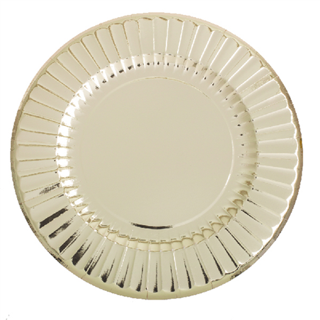 Sottopiatto Carta 33cm Round Shape 6pz Oro Lux