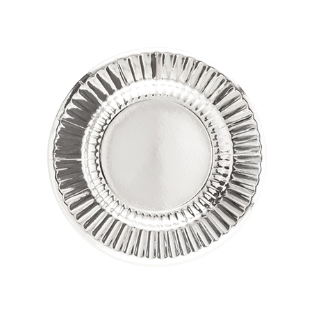 Piatto Carta 21cm 8pz  Argento