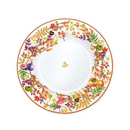 Piatto Carta 27cm 8pz  Hello Fall