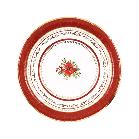 Scodella Carta 24cm 8pz Natale  Red Royal