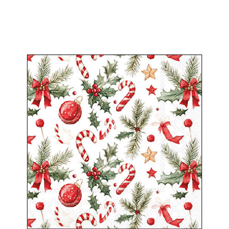 Tovagliolo Natale 25x25  Christmas Elements
