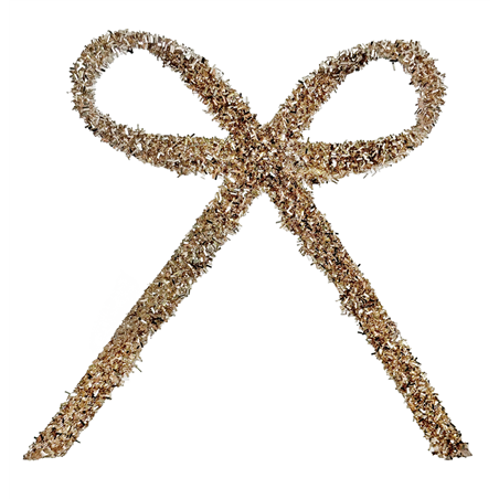Fiocco Champagne Glitter Con Clip 25cm