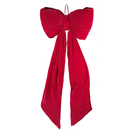 Fiocco Velluto Code Lunghe Red 155cm