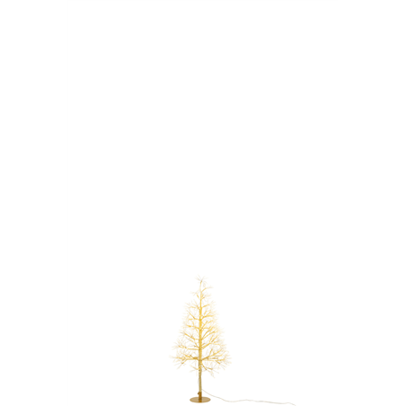 Albero Metallo  800 Luci Led H80cm D35cm Oro -Bianco Caldo