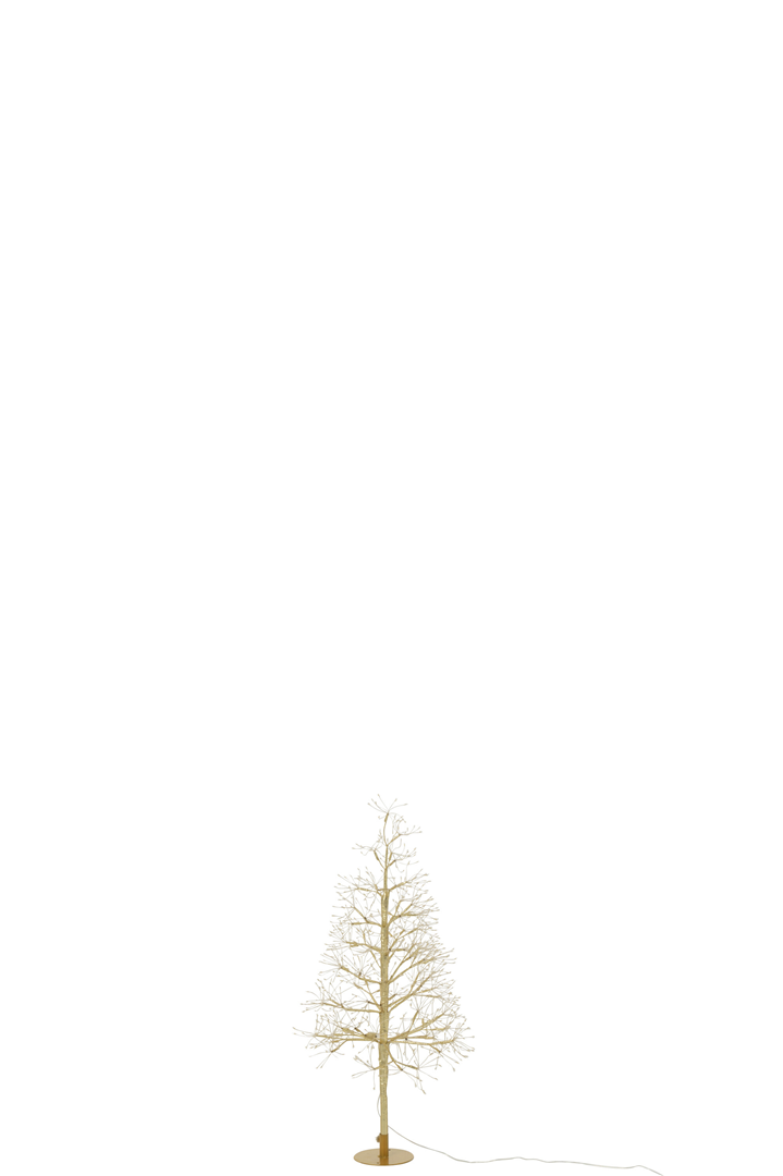 Albero Metallo  800 Luci Led H80cm D35cm Oro -Bianco Caldo — immagine 2