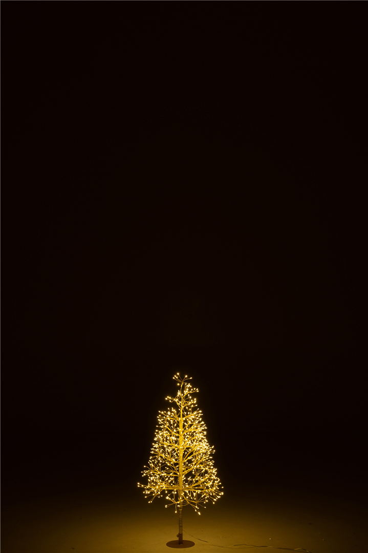 Albero Metallo  800 Luci Led H80cm D35cm Oro -Bianco Caldo — immagine 3