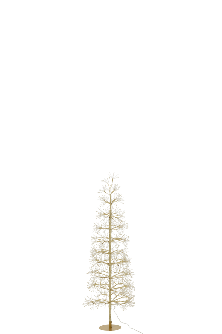 Albero Metallo  1500 Luci Led H120cm D40cm Oro-Bianco Caldo — immagine 2