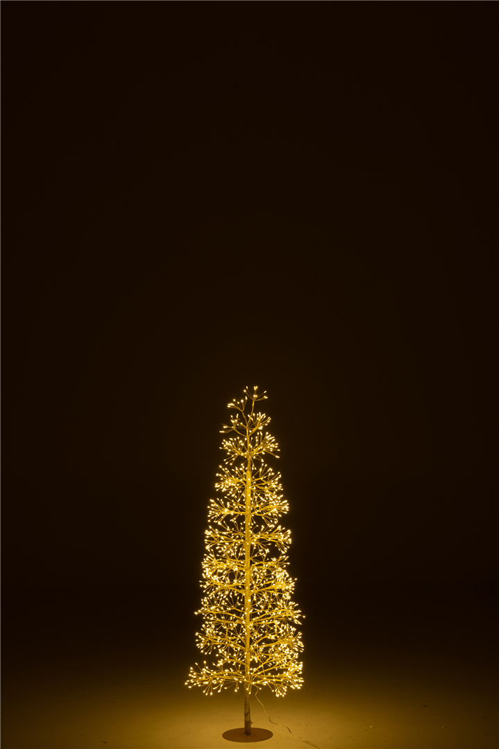Albero Metallo  1500 Luci Led H120cm D40cm Oro-Bianco Caldo — immagine 3