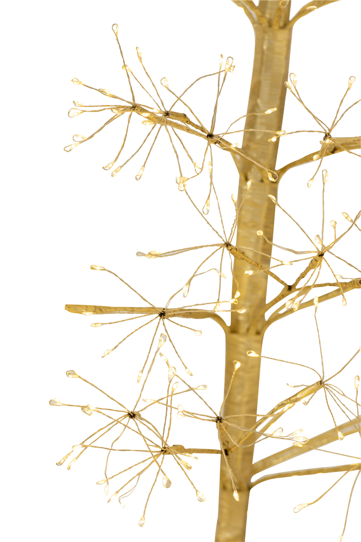Albero Metallo  1500 Luci Led H120cm D40cm Oro-Bianco Caldo — immagine 4