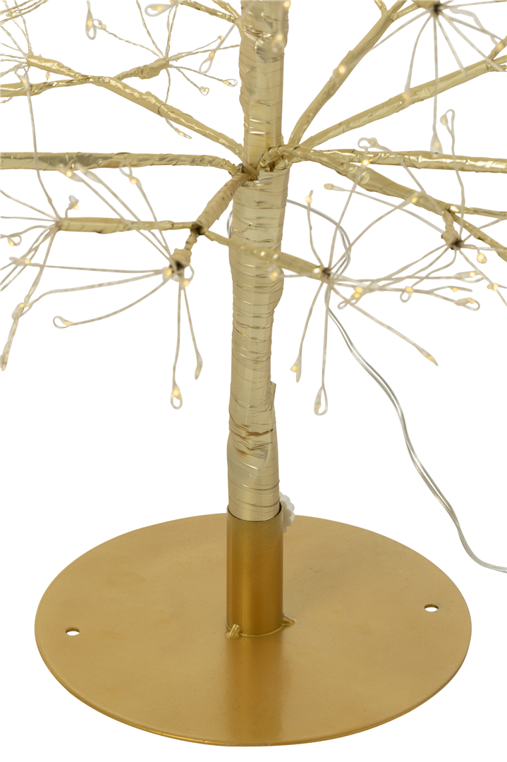 Albero Metallo  1500 Luci Led H120cm D40cm Oro-Bianco Caldo — immagine 5