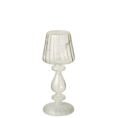 Lampada Vetro Trasparente Led H20cm