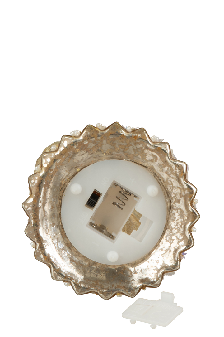 Angelo Vetro Oro Con Led H16.5cm — immagine 4