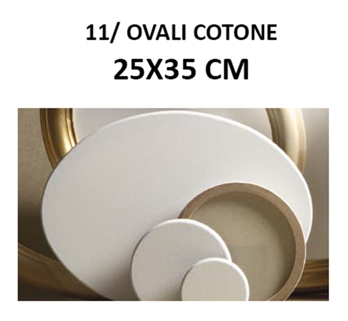Telaio Telato Ovale Cm.25x35 Tela 569 Cotone/poliestere Grana Fine