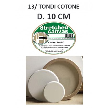 Telaio Telato Tondo D. 10 Cm Grana Fine Cotone/poliestere - Preparazione Universale