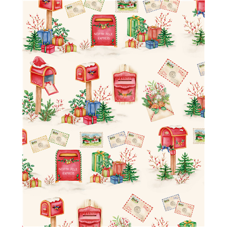 Carta Regalo 70x100 Natale  Cassette Delle Lettere