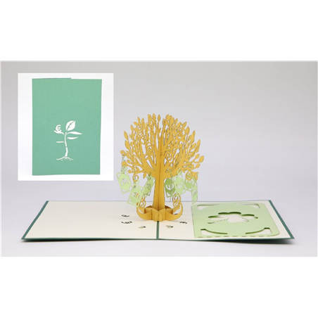 Biglietto Auguri Kirigami Fatto A Mano Prosperita'