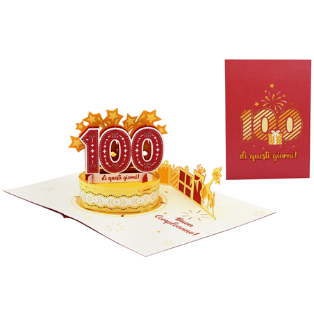 Biglietto Auguri Kirigami Fatto A Mano 100 Di Questi Giorni