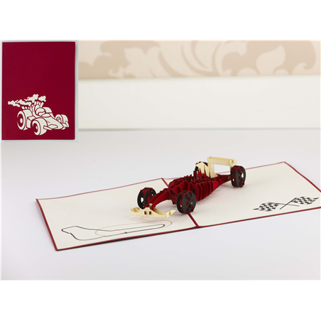Biglietto Auguri Kirigami  Fatto A Mano Formula 1