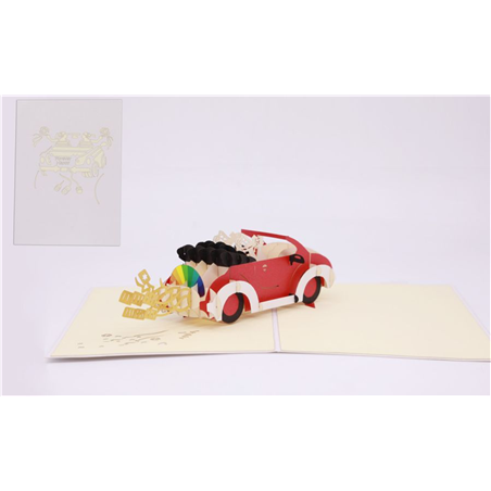 Biglietto Auguri Kirigami  Fatto A Mano Matrimonio Lei-Lei