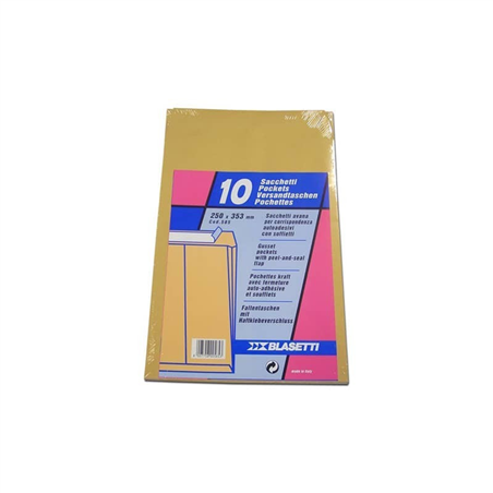 500 Buste A Sacco Bianche 23x33 Cm – Carta 80 Gr, Chiusura Autoadesiva STRIP. Perfette Per Spedizioni E Invii Postali, Resistenti E Pratiche. Blasetti.