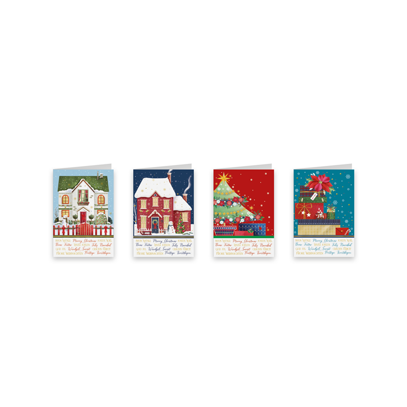 Gift Tags 4pcs In Multilingual Christmas Blister |  | Kartos