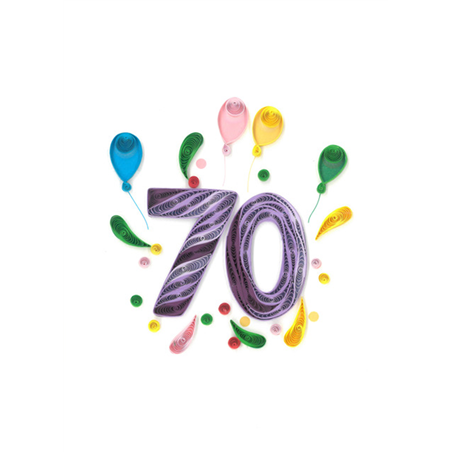 Biglietto Auguri Quilling  Fatto A Mano 70 Anni
