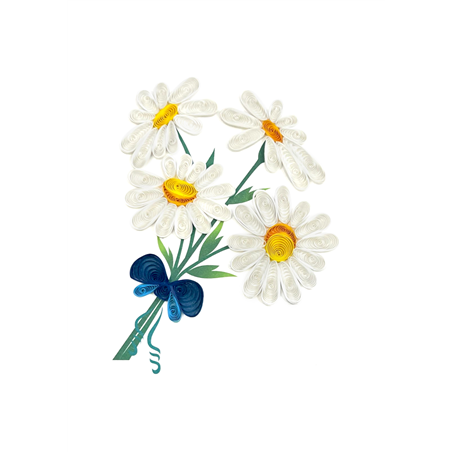 Biglietto Auguri Quilling  Fatto A Mano Daisies