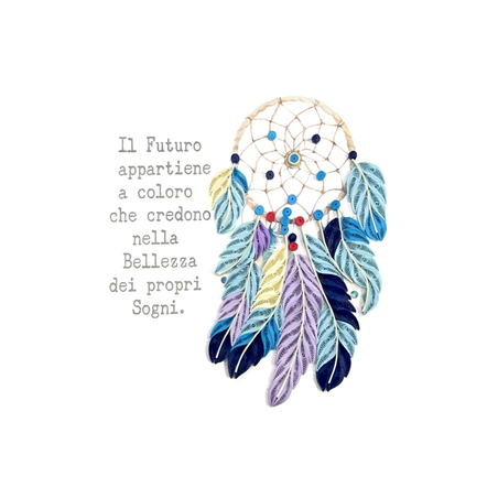 Biglietto Auguri Quilling  Fatto A Mano Acchiappasogni