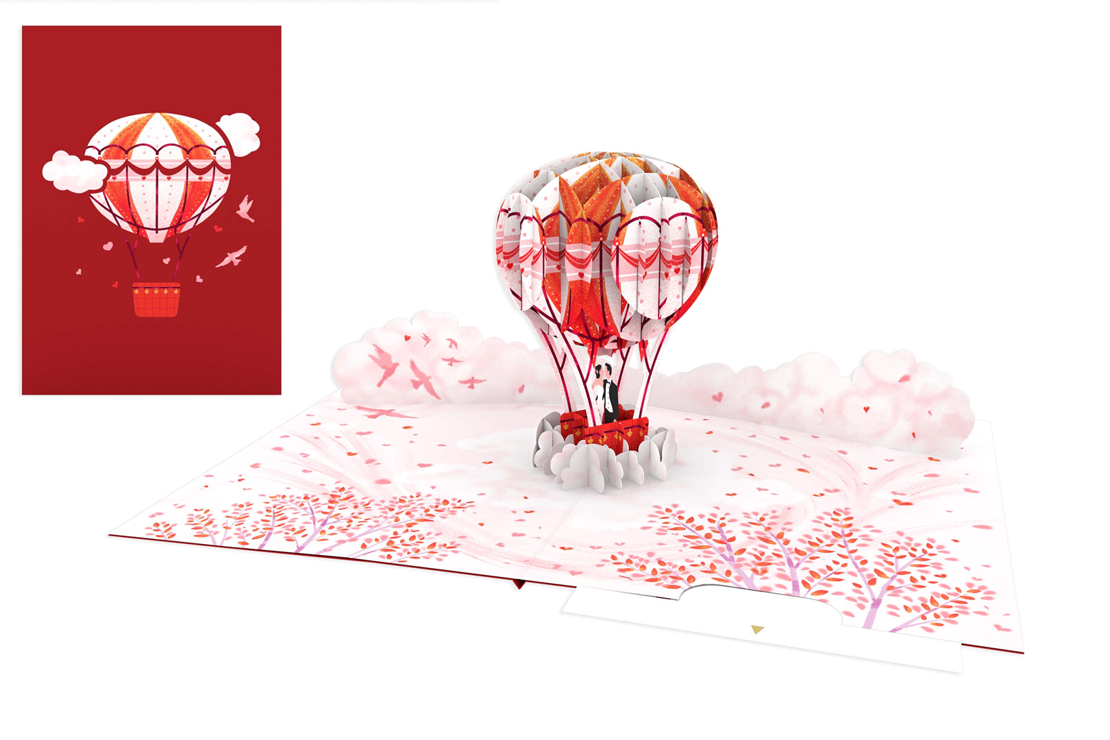 Biglietto Auguri Kirigami Fatto A Mano Wedding Balloon