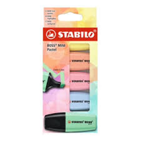 ASTUCCIO CON 5 STABILO BOSS MINI PASTEL