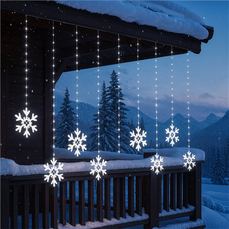 Tenda Ice Flake 420 Led Flash 325x115cm Bianco Freddo Uso Esterno