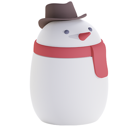 Porta Pranzo Bestie 600ml Asobu Snowman