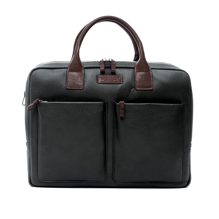 Briefcase 2 Zip 2 Pocket New Boston Nero