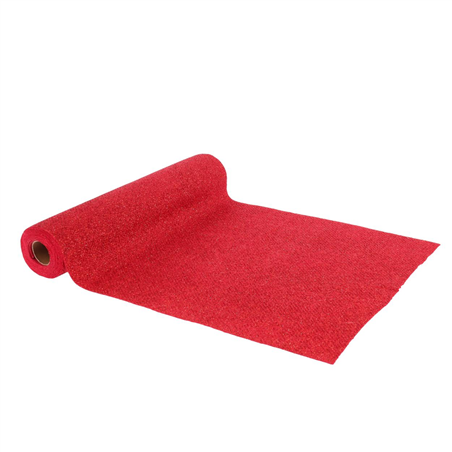 Runner Velluto E Pailettes 28cmx3mt Red
