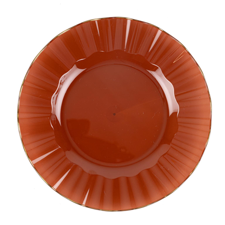 Piatto D19cm Plastica Riutilizzabile 6pz Red Gold