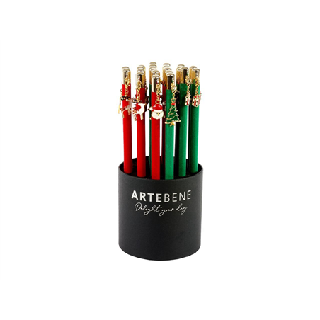 Matita 18cm  Con Applicazioni Natale
