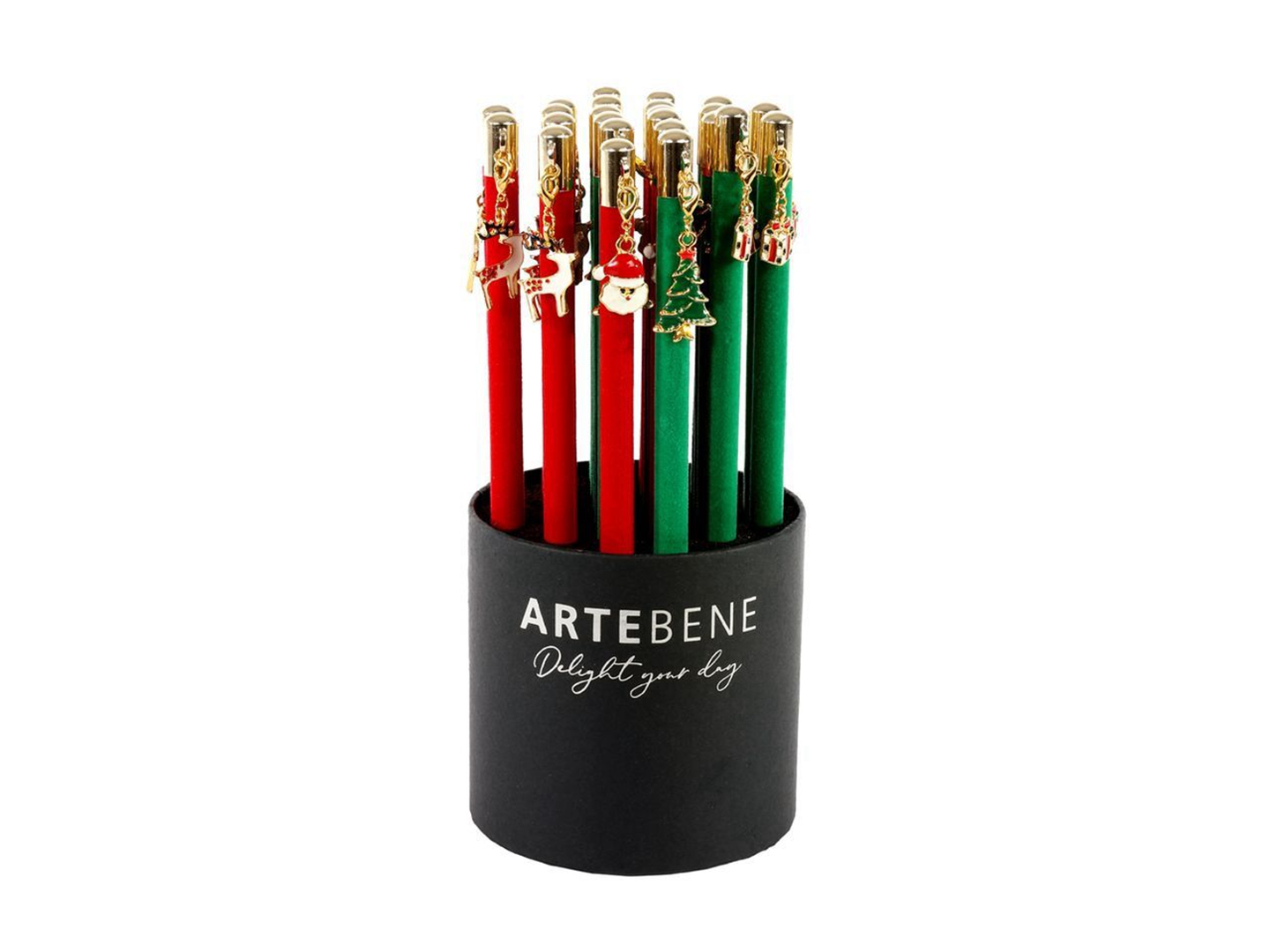 Matita 18cm Con Applicazioni Natale