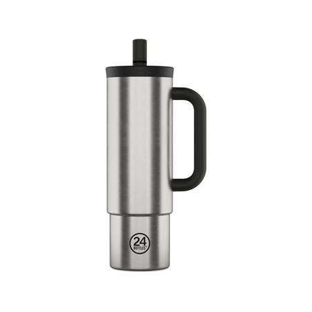 Straw Cup 800 24 Bottles Brushed Steel