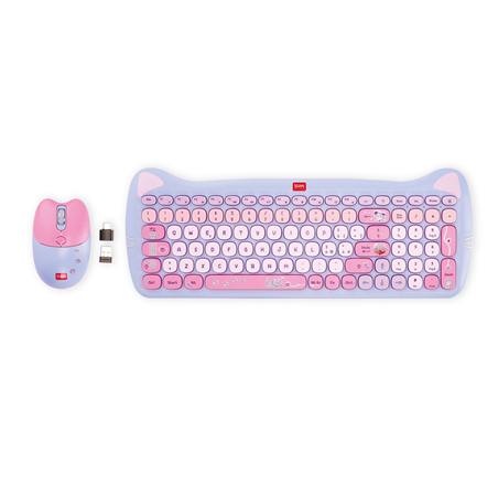 Set Tastiera E Mouse Wireless - Meow - Kitty