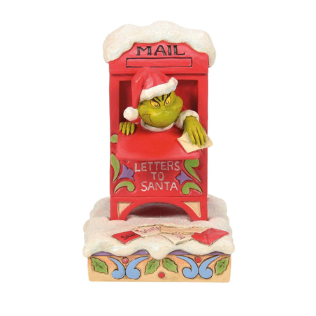 Statuina Grinch  Jimshore Grinch In Mail Box