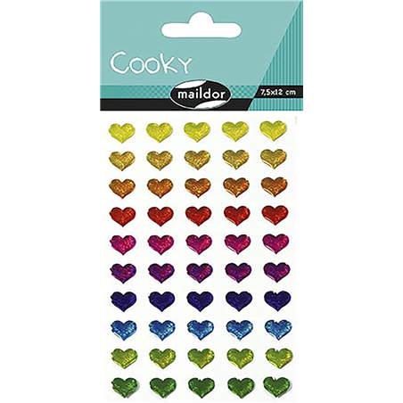 Stickers Cooky Cuori Multicolore