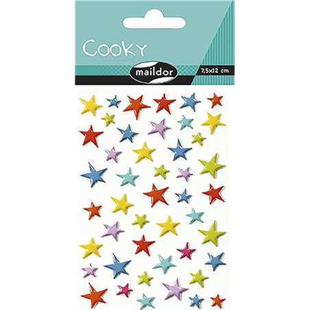 Stickers Cooky Stelle Colorate
