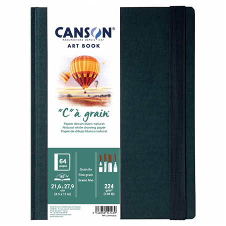 Artbook 21,6x27.9 "c'A Grain" Rilegato 224gr Con Copertina In Tessuto