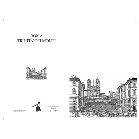 Quaderno A5  Roma Trinità Dei Monti